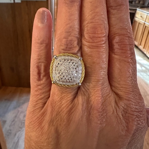 Charriol Steel and Gold Sapphire  Ring size 6 Beautiful Ring - Picture 5 of 9